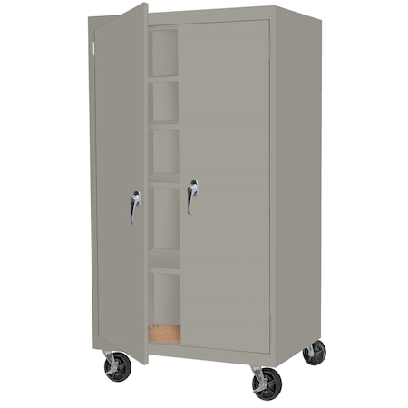 Steel Cabinets Usa Storage Cabinet, 36 in W, 72 in H, 24 in D, Gray MAAH-36722RB-G